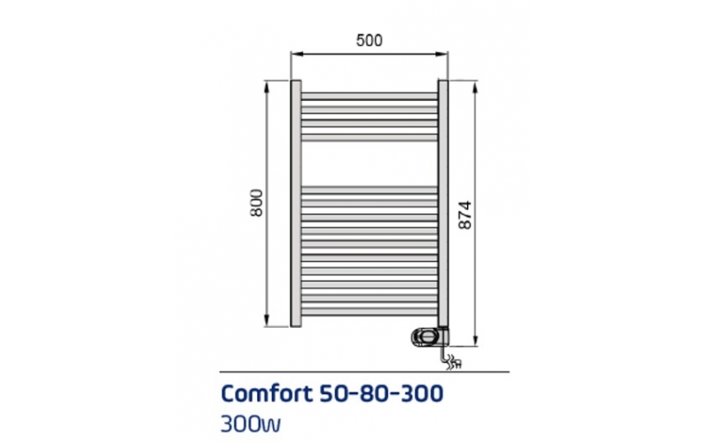 Elektrinis rankšluosčių džiovintuvas ADAX Comfort 50-80-300 Black