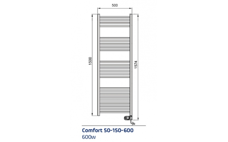 Elektrinis rankšluosčių džiovintuvas ADAX Comfort 50-150-600 Black