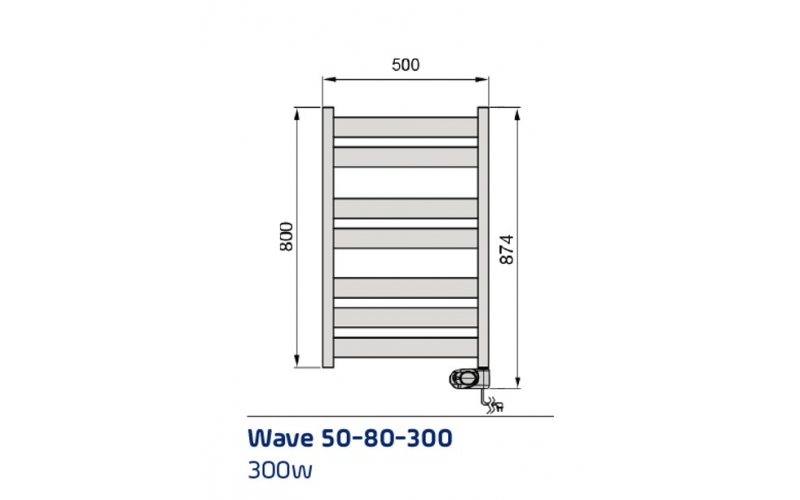 Elektrinis rankšluosčių džiovintuvas ADAX Wave 50-80-300 Black